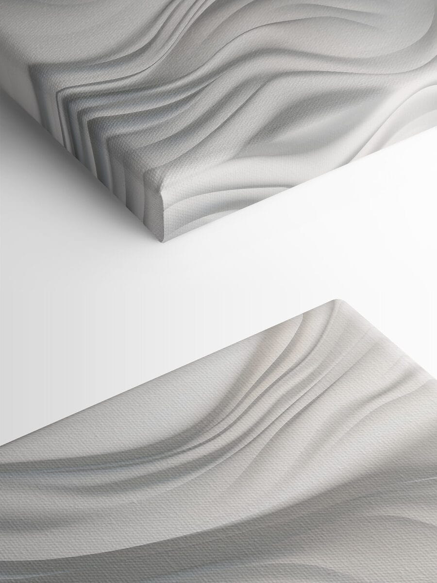 Surface blanche ondulée avec des lignes Surface blanche ondulée avec des lignes