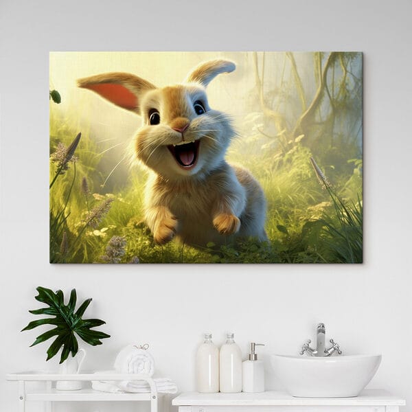 Lapin dans l'herbe Lapin dans l'herbe