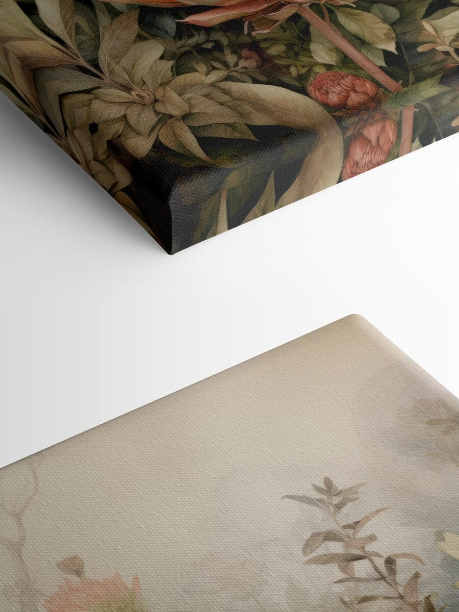 Peinture de fleurs et de feuilles