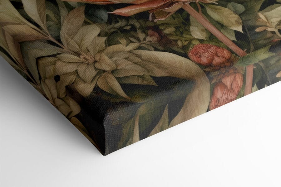 Peinture de fleurs et de feuilles