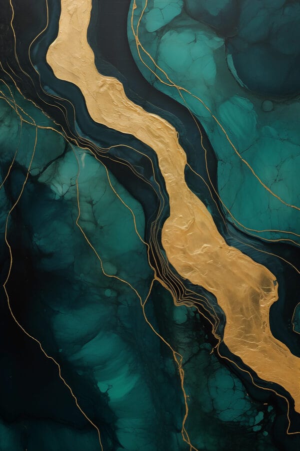 Flux serein d'émeraude et de terre Flux serein d'émeraude et de terre