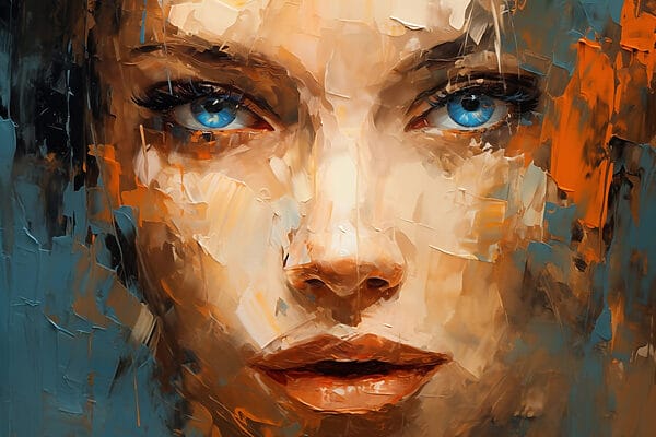 Peinture d'un visage de femme Peinture d'un visage de femme