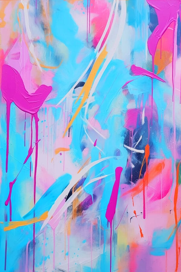 Peinture rose et bleue Peinture rose et bleue