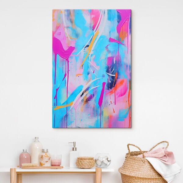 Peinture rose et bleue Peinture rose et bleue