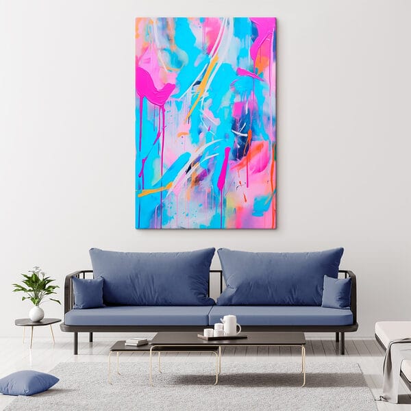 Peinture rose et bleue Peinture rose et bleue