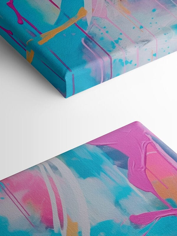 Peinture rose et bleue Peinture rose et bleue