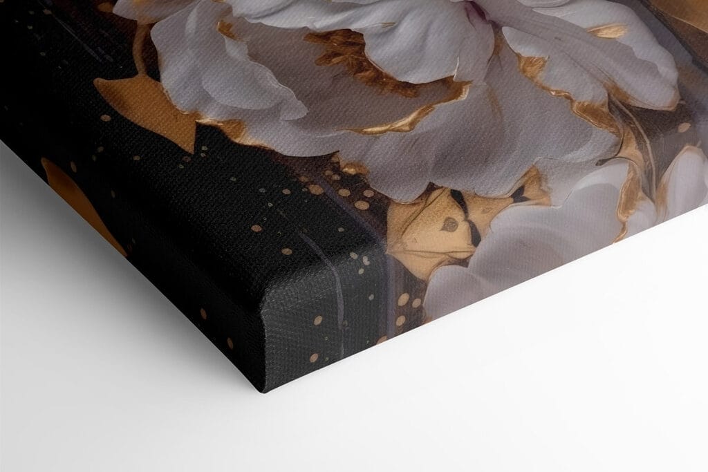 Painting of white and purple flowers Painting of white and purple flowers