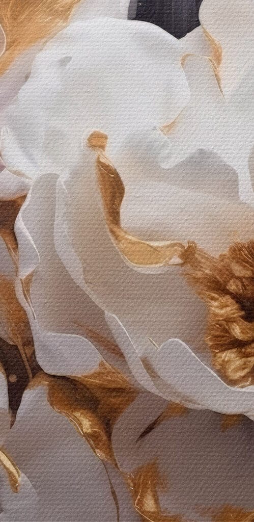 Painting of white and purple flowers Painting of white and purple flowers