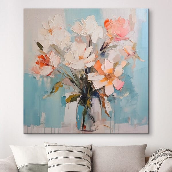 Peinture de fleurs dans un vase Peinture de fleurs dans un vase