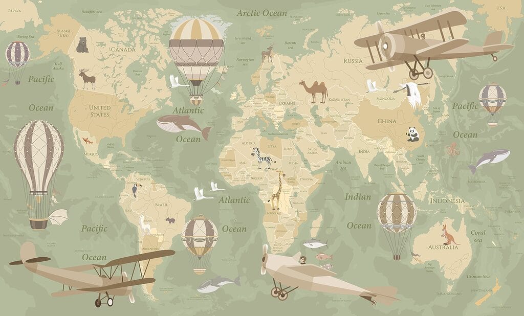 u36066v2p 1024x618 - Une carte du monde avec des avions et des montgolfières - tegory