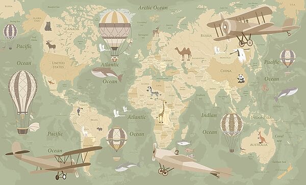 u36066v2p 600x362 - Une carte du monde avec des avions et des montgolfières - tegory