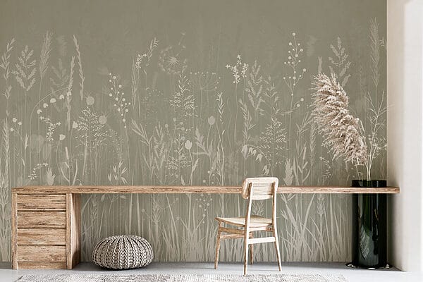 Field of grass and flowers