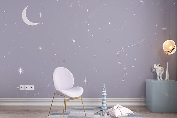 Lune et étoiles dans le ciel Lune et étoiles dans le ciel