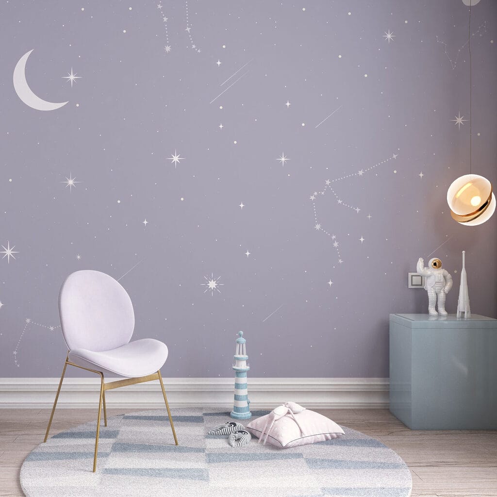 Moon and stars in the sky Moon and stars in the sky