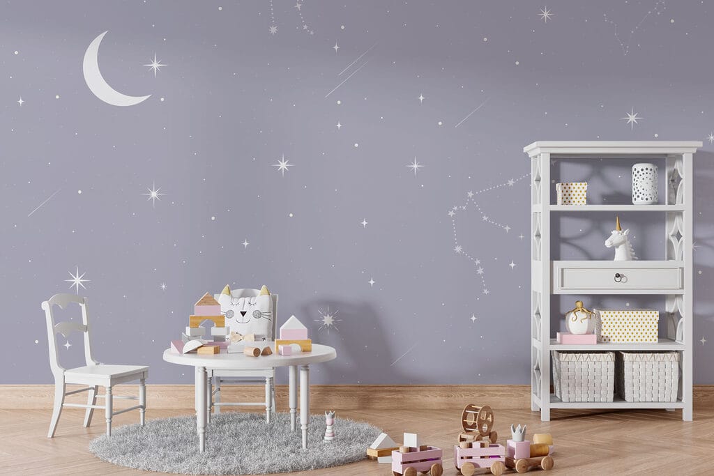 Moon and stars in the sky Moon and stars in the sky