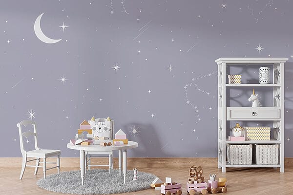 Lune et étoiles dans le ciel Lune et étoiles dans le ciel