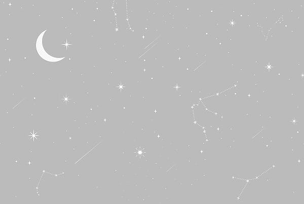 Ciel gris avec étoiles et lune Ciel gris avec étoiles et lune
