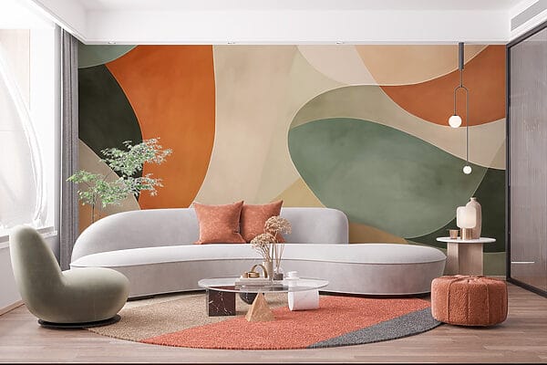Composition abstraite aux couleurs apaisantes Composition abstraite aux couleurs apaisantes