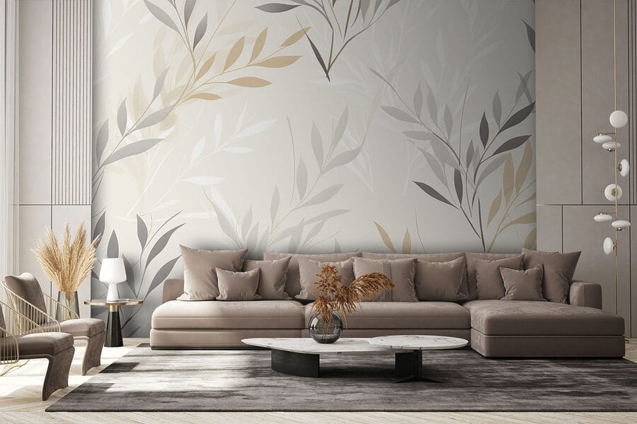 Pattern of leaves on a white background Pattern of leaves on a white background