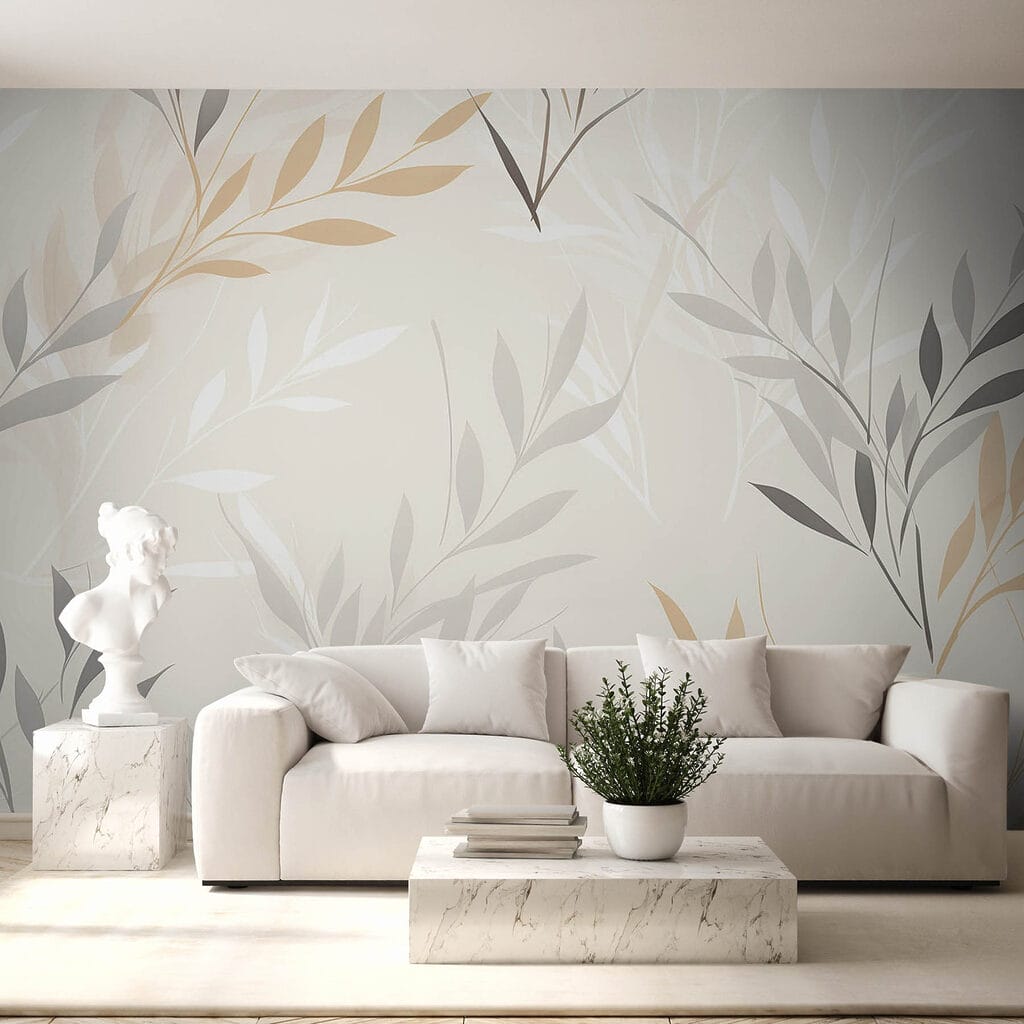 Pattern of leaves on a white background Pattern of leaves on a white background