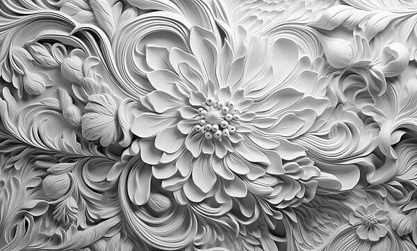 Fleur blanche avec feuilles Fleur blanche avec feuilles