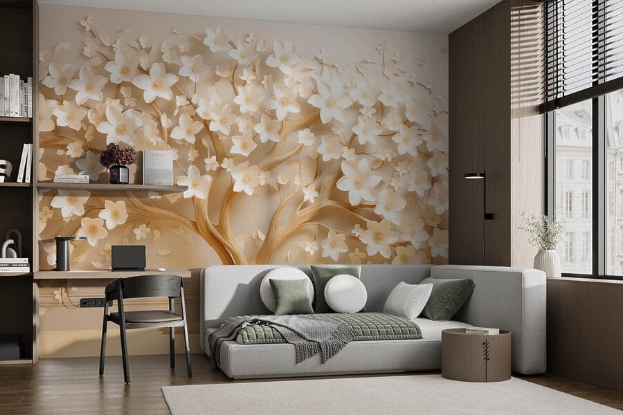 Arbre avec des fleurs Arbre avec des fleurs