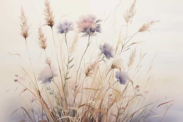 Peinture de fleurs et d'herbe Peinture de fleurs et d'herbe