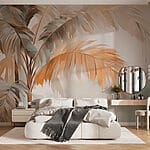 Papier peint Palmiers dans le brouillard