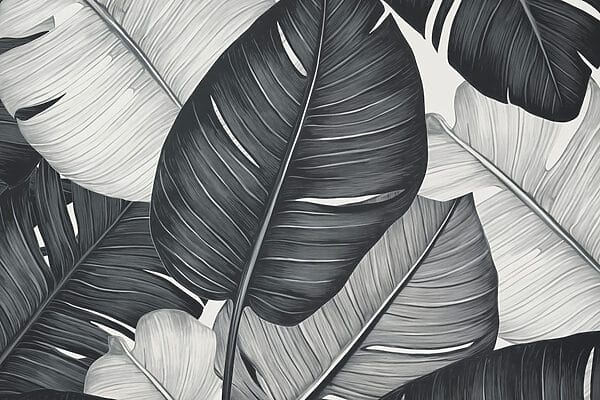 Feuilles texturées dans des tons monochromes. Feuilles texturées dans des tons monochromes.