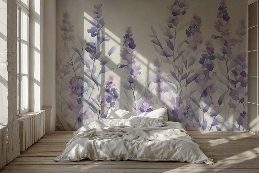 Peinture de fleurs violettes Peinture de fleurs violettes