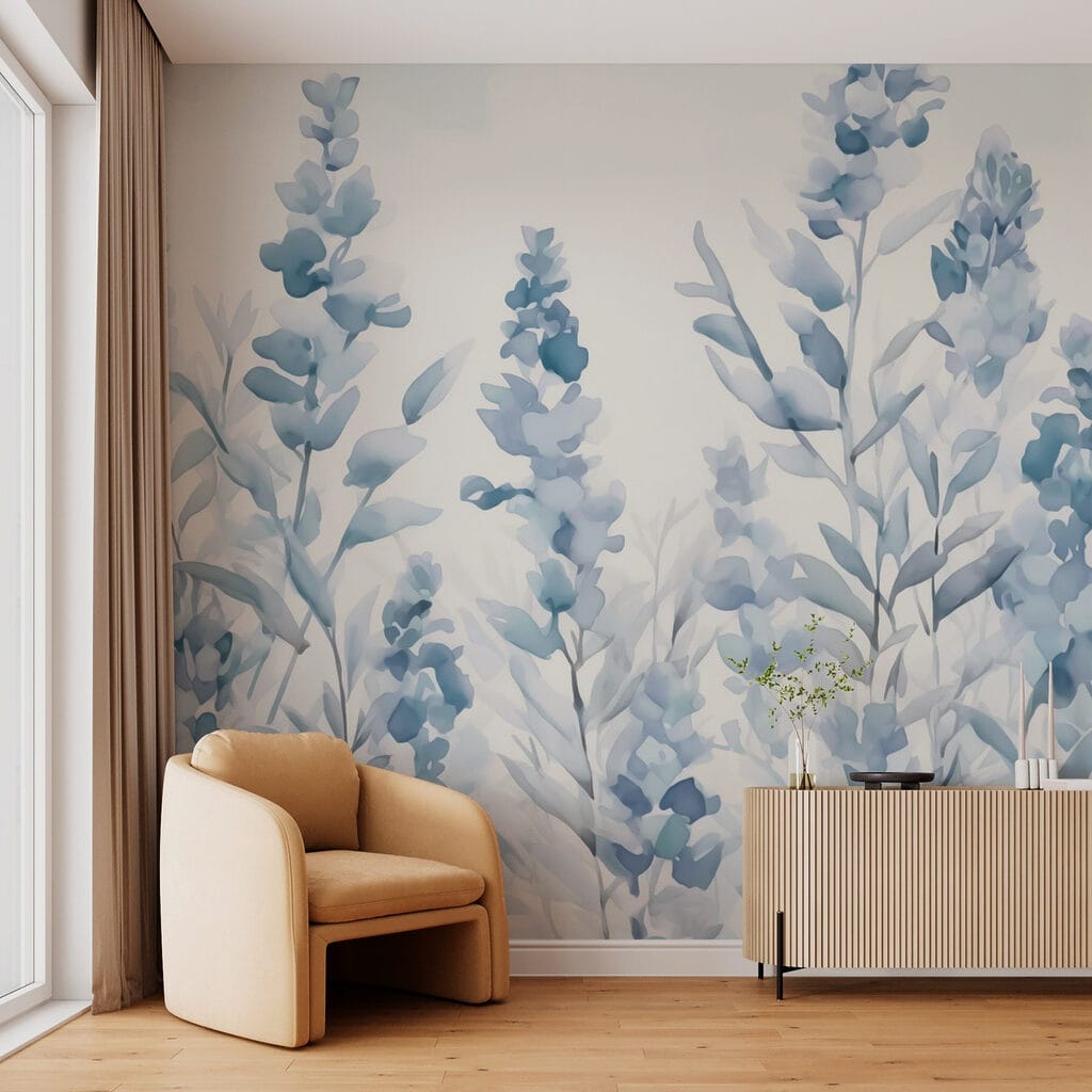 Painting of flowers and leaves