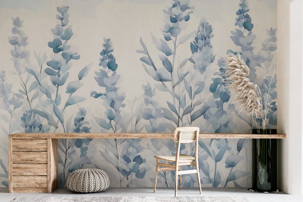 Painting of flowers and leaves