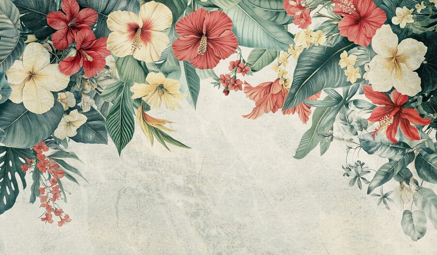 Des fleurs éclatantes illuminent l'arrière-plan