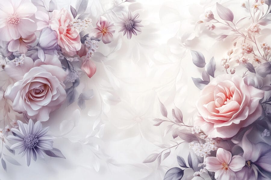 Des fleurs délicates aux teintes douces