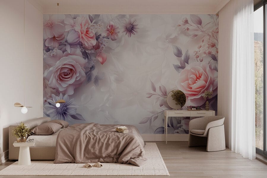 Des fleurs délicates aux teintes douces