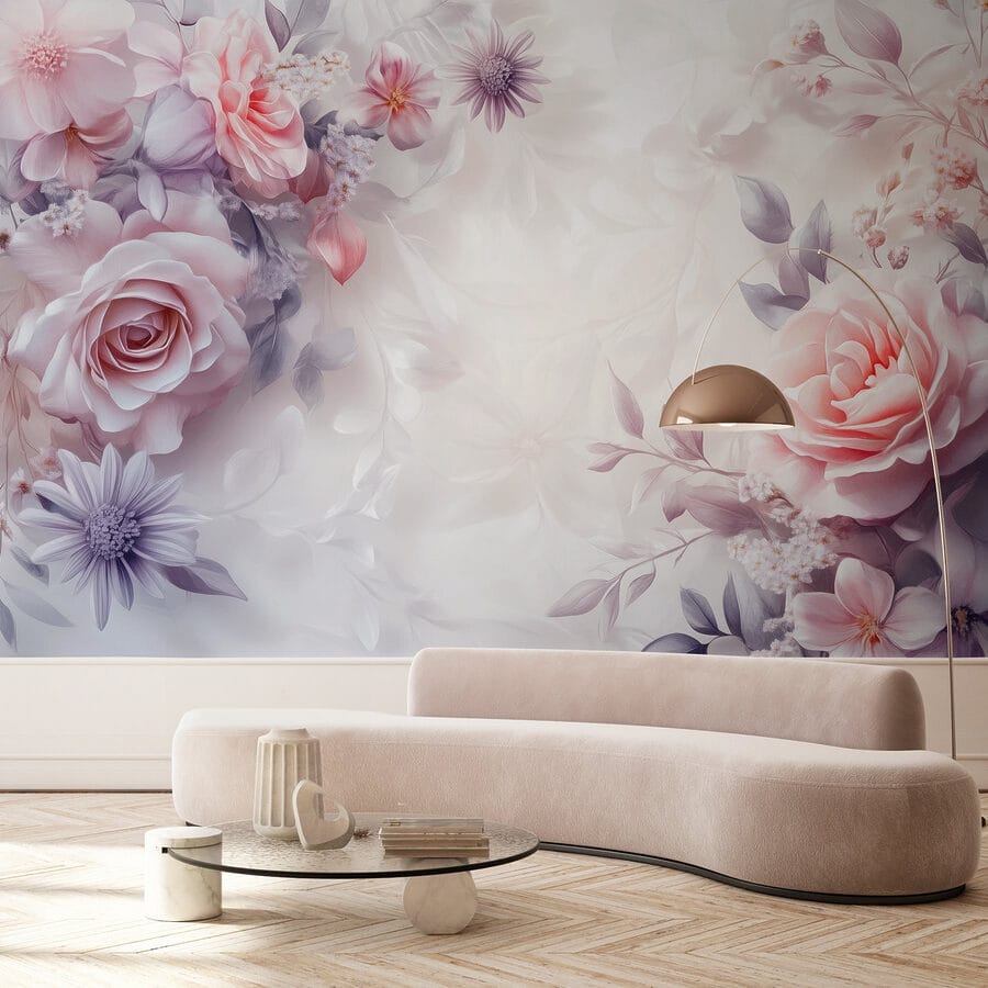 Des fleurs délicates aux teintes douces