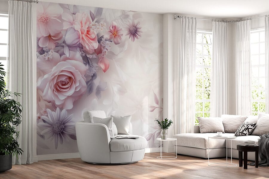 Des fleurs délicates aux teintes douces