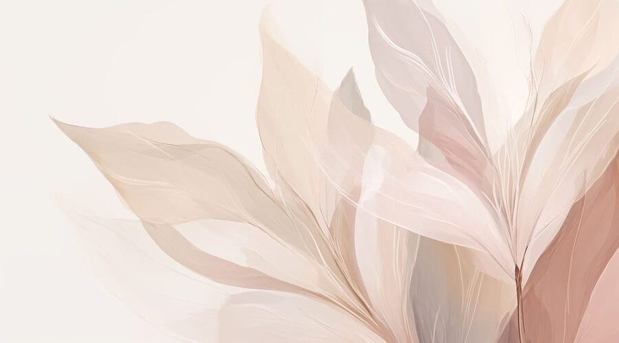 Compositions de feuilles pastel de rêve.