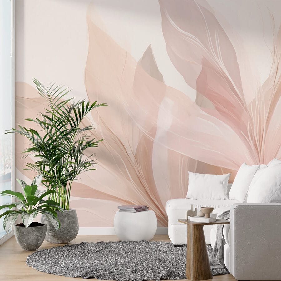 Compositions de feuilles pastel de rêve.
