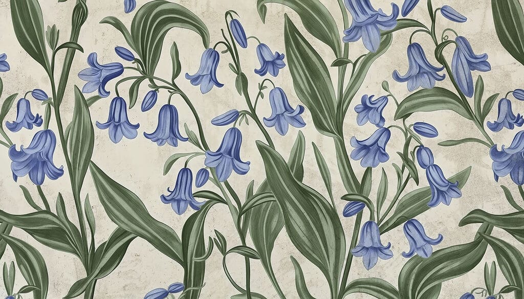 Des fleurs bleues sereines dans des teintes douces Des fleurs bleues sereines dans des teintes douces