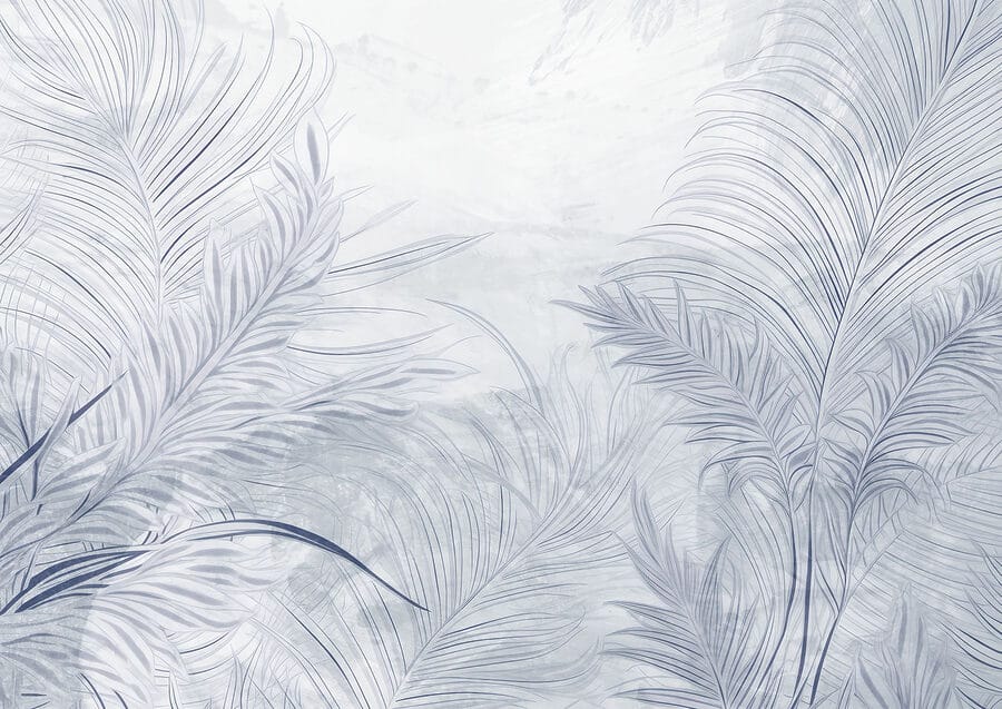 Les feuilles de palmier douces et apaisantes de la nature