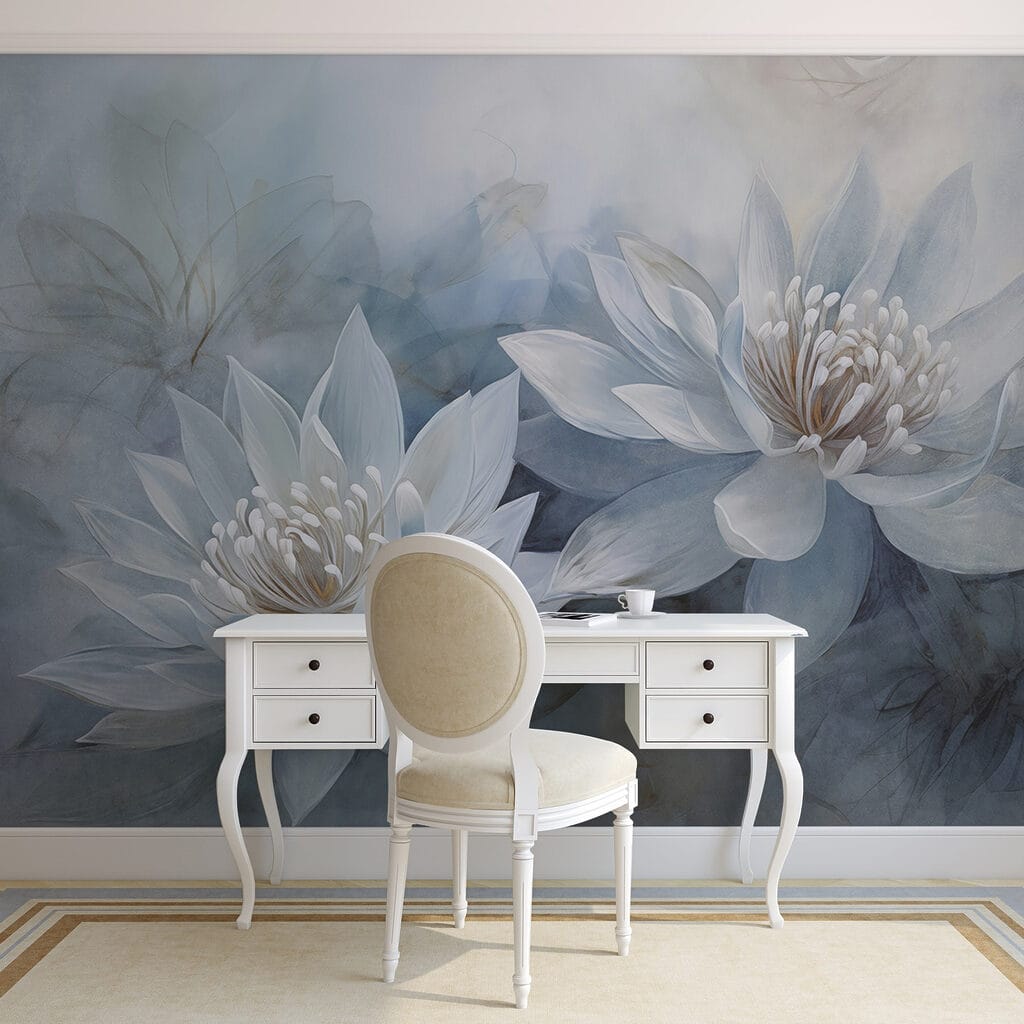 Painting of white flowers