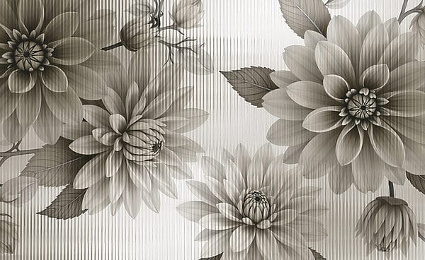Elegant floral design in muted tones