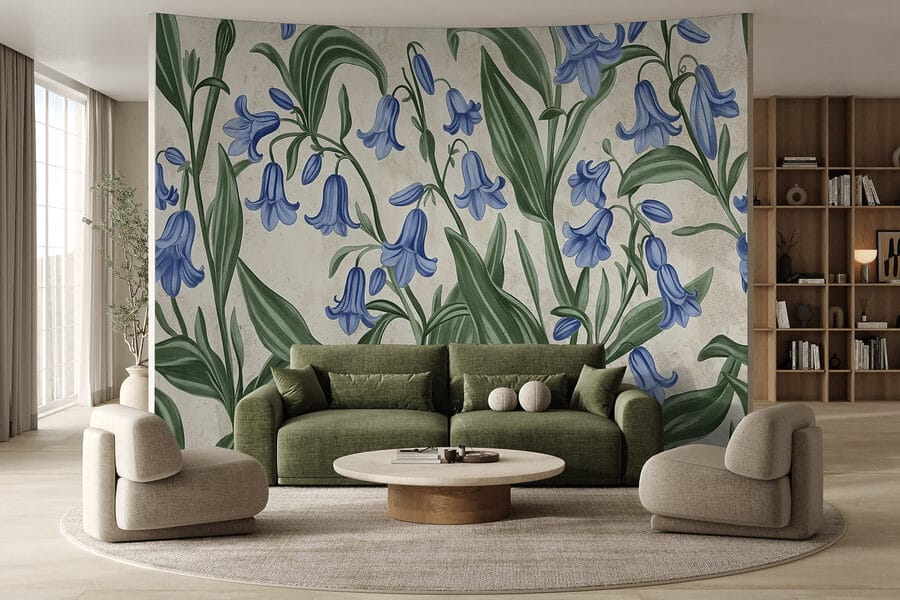 Des fleurs bleues sereines dans des teintes douces Des fleurs bleues sereines dans des teintes douces