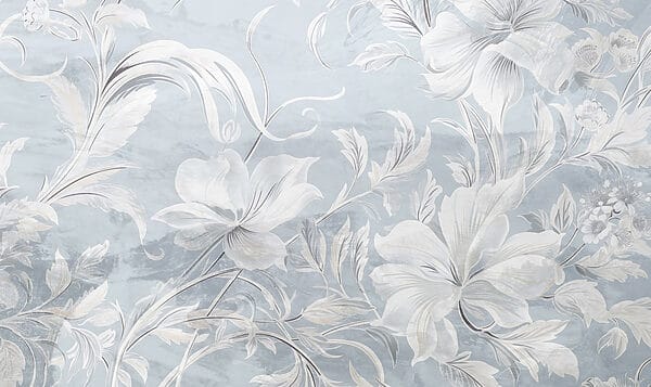 Motif floral blanc et gris Motif floral blanc et gris