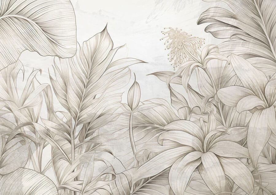 L'étreinte de la nature en teintes monochromes.