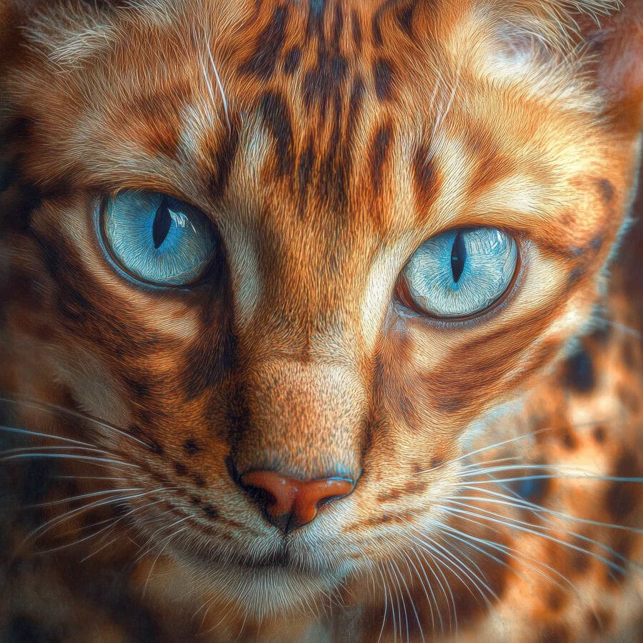Un félin majestueux avec des yeux étonnants