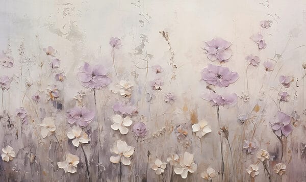 Peinture de fleurs sur un mur Peinture de fleurs sur un mur