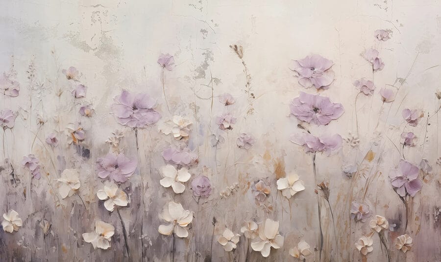 Peinture de fleurs sur un mur