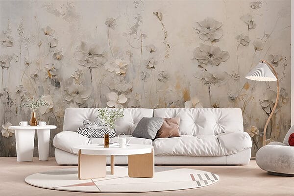 Peinture de fleurs sur un mur Peinture de fleurs sur un mur
